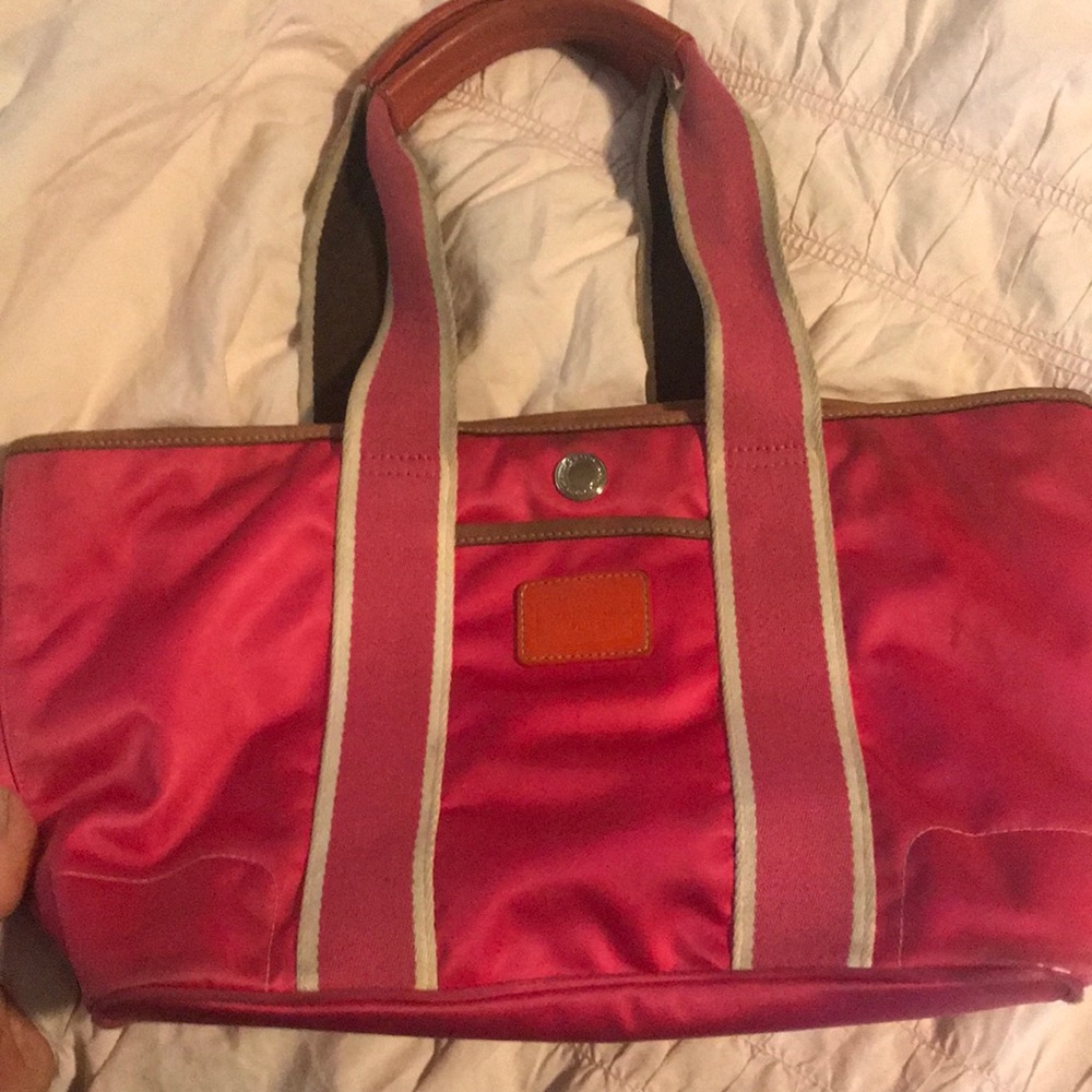 Pink vinyl coach Bag
